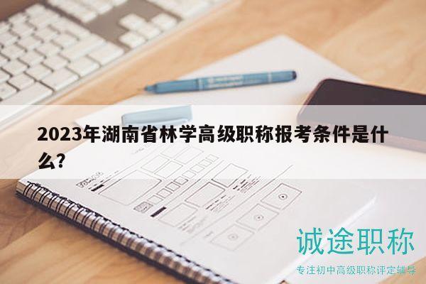 2023年湖南省林學高級職稱報考條件是什么？