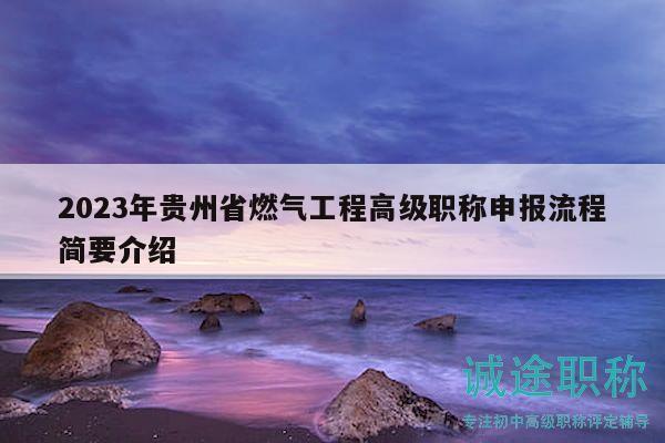 2023年貴州省燃?xì)夤こ谈呒?jí)職稱申報(bào)流程簡要介紹