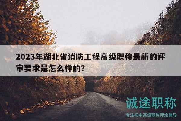 2023年湖北省消防工程高級(jí)職稱最新的評(píng)審要求是怎么樣的？