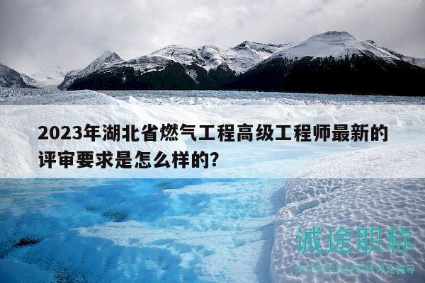 2023年湖北省燃氣工程高級工程師最新的評審要求是怎么樣的？