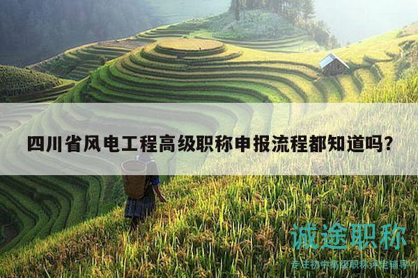 四川省風(fēng)電工程高級職稱申報流程都知道嗎？