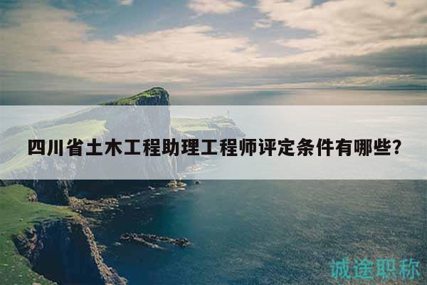 四川省土木工程助理工程師評定條件有哪些？