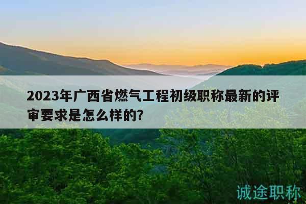 2023年廣西省燃?xì)夤こ坛跫?jí)職稱最新的評(píng)審要求是怎么樣的？
