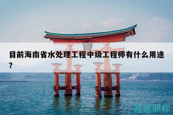 目前海南省水處理工程中級工程師有什么用途？