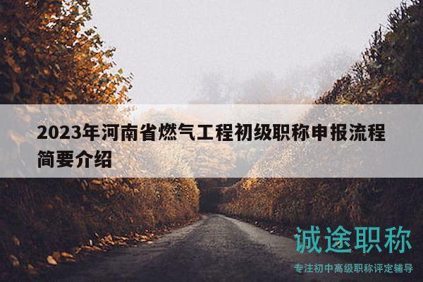 2023年河南省燃?xì)夤こ坛跫?jí)職稱申報(bào)流程簡(jiǎn)要介紹