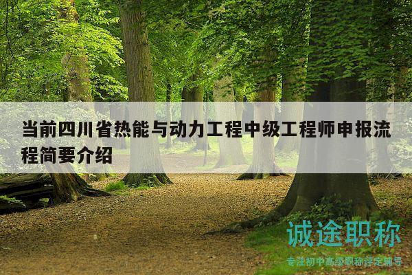 當(dāng)前四川省熱能與動(dòng)力工程中級工程師申報(bào)流程簡要介紹