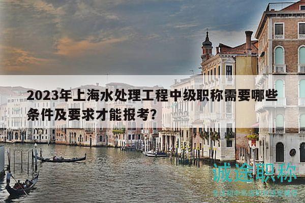 2023年上海水處理工程中級(jí)職稱需要哪些條件及要求才能報(bào)考？