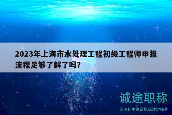 2023年上海市水處理工程初級工程師申報流程足夠了解了嗎？