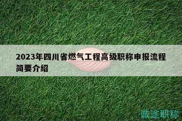 2023年四川省燃?xì)夤こ谈呒壜毞Q申報流程簡要介紹