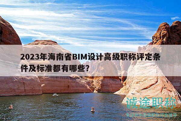 2023年海南省BIM設(shè)計高級職稱評定條件及標準都有哪些？