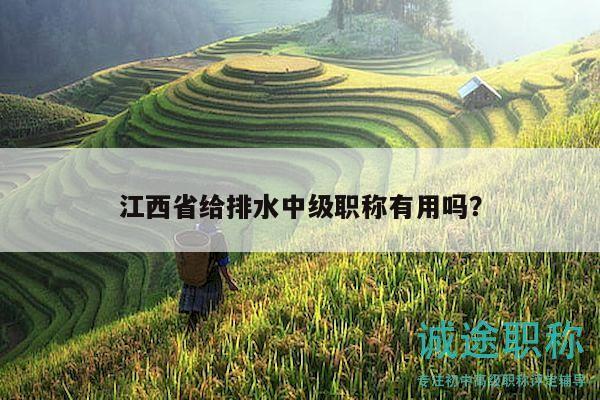 江西省給排水中級(jí)職稱有用嗎？
