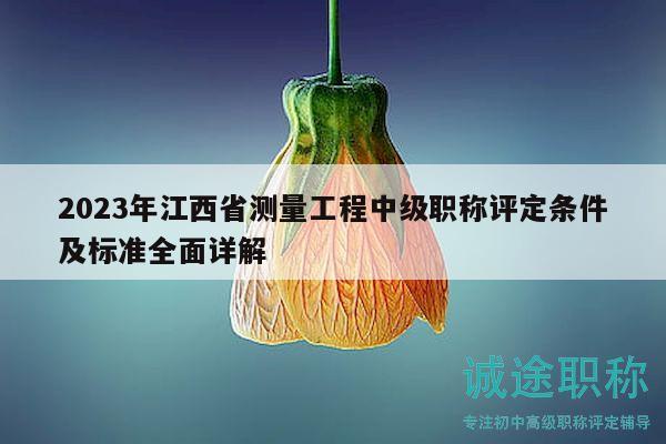 2023年江西省測量工程中級職稱評定條件及標(biāo)準(zhǔn)全面詳解
