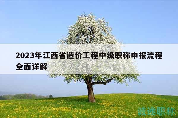 2023年江西省造價工程中級職稱申報流程全面詳解