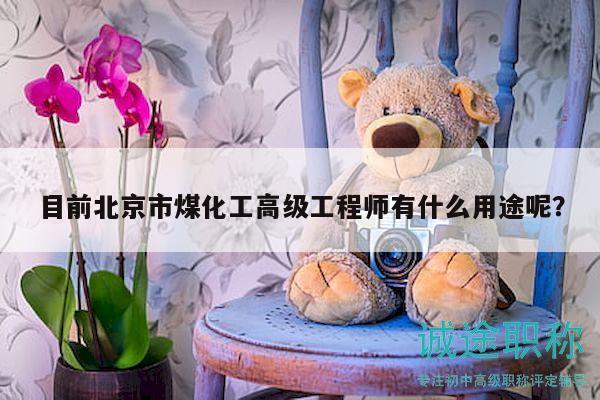 目前北京市煤化工高級工程師有什么用途呢？