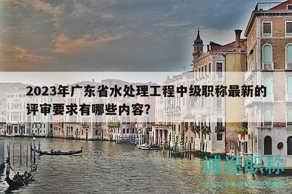 2023年廣東省水處理工程中級職稱最新的評審要求有哪些內(nèi)容？
