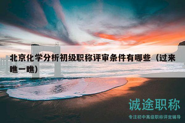北京化學(xué)分析初級(jí)職稱(chēng)評(píng)審條件有哪些（過(guò)來(lái)瞧一瞧）