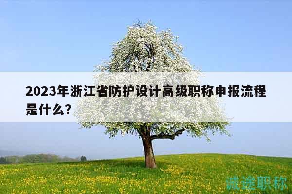 2023年浙江省防護(hù)設(shè)計(jì)高級(jí)職稱申報(bào)流程是什么？