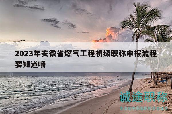 2023年安徽省燃?xì)夤こ坛跫?jí)職稱申報(bào)流程要知道哦