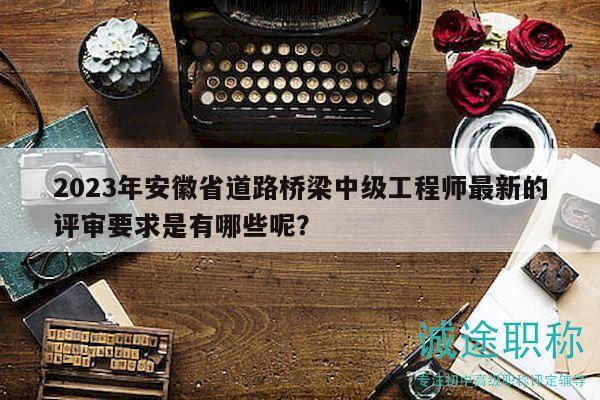 2023年安徽省道路橋梁中級工程師最新的評審要求是有哪些呢？