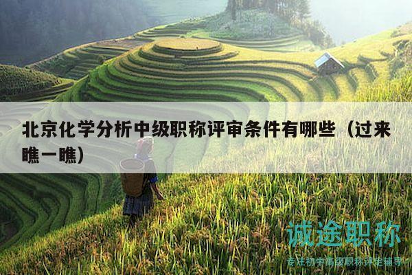 北京化學(xué)分析中級職稱評審條件有哪些（過來瞧一瞧）