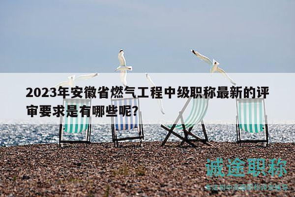 2023年安徽省燃氣工程中級職稱最新的評審要求是有哪些呢？