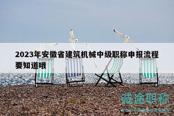 2023年安徽省建筑機(jī)械中級(jí)職稱申報(bào)流程要知道哦