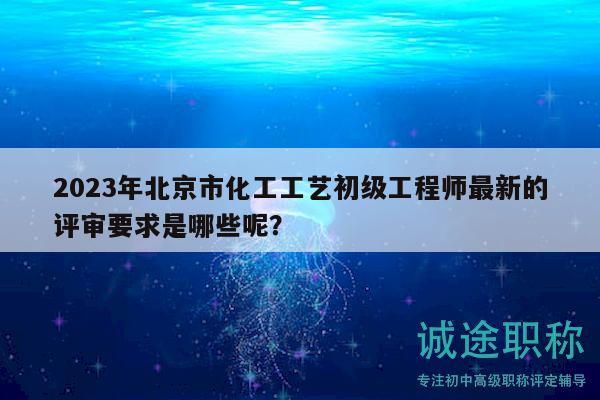 2023年北京市化工工藝初級工程師最新的評審要求是哪些呢？