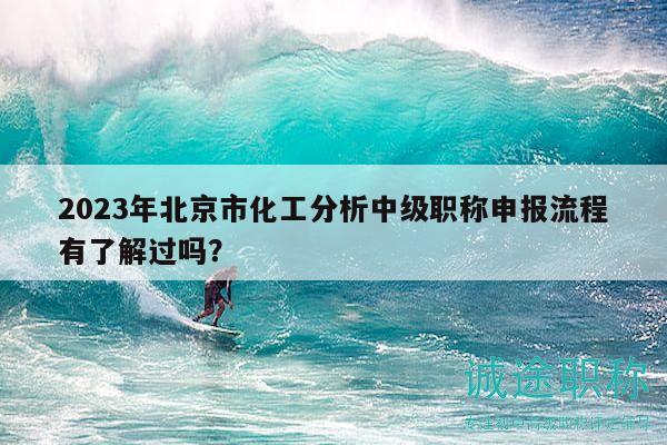 2023年北京市化工分析中級(jí)職稱申報(bào)流程有了解過(guò)嗎？