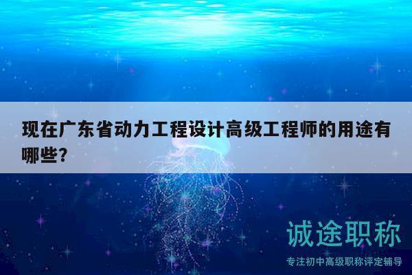 現(xiàn)在廣東省動力工程設(shè)計高級工程師的用途有哪些？