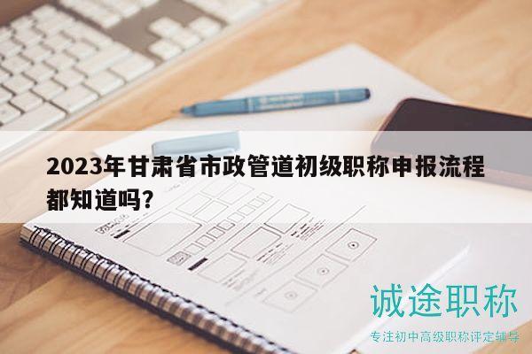 2023年甘肅省市政管道初級職稱申報流程都知道嗎？