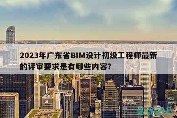 2023年廣東省BIM設(shè)計(jì)初級工程師最新的評審要求是有哪些內(nèi)容？