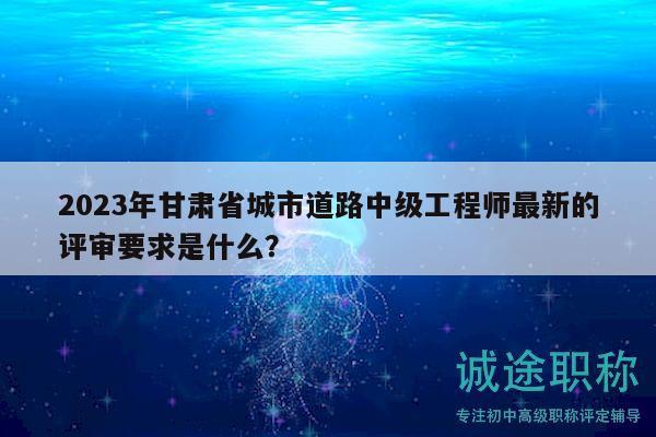 2023年甘肅省城市道路中級工程師最新的評審要求是什么？