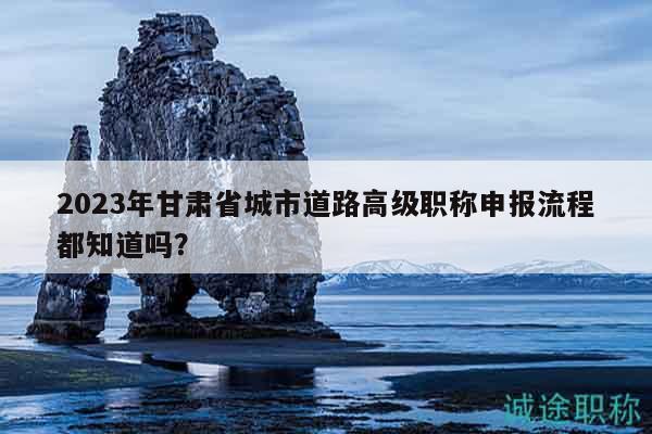 2023年甘肅省城市道路高級職稱申報(bào)流程都知道嗎？
