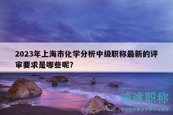 2023年上海市化學分析中級職稱最新的評審要求是哪些呢？