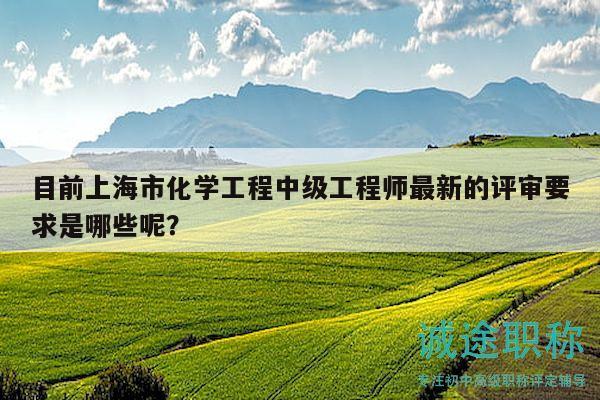 目前上海市化學(xué)工程中級工程師最新的評審要求是哪些呢？