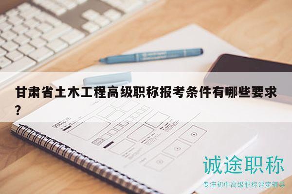 甘肅省土木工程高級(jí)職稱報(bào)考條件有哪些要求？