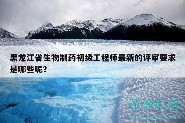 黑龍江省生物制藥初級(jí)工程師最新的評(píng)審要求是哪些呢？