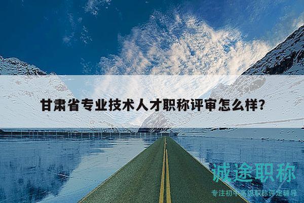 甘肅省專業(yè)技術人才職稱評審怎么樣？