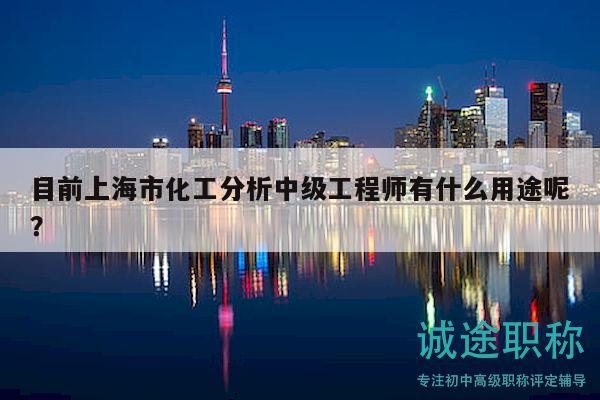 目前上海市化工分析中級工程師有什么用途呢？