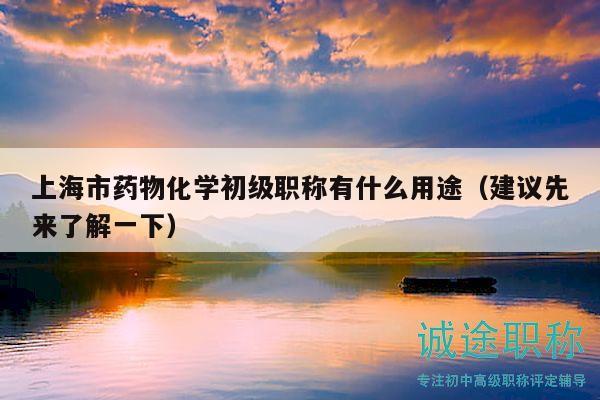 上海市藥物化學(xué)初級職稱有什么用途（建議先來了解一下）