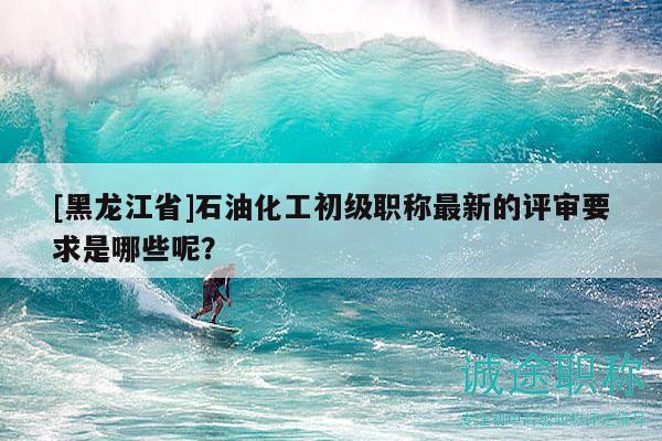 [黑龍江省]石油化工初級職稱最新的評審要求是哪些呢？