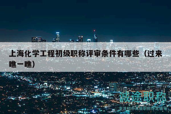 上海化學(xué)工程初級(jí)職稱(chēng)評(píng)審條件有哪些（過(guò)來(lái)瞧一瞧）