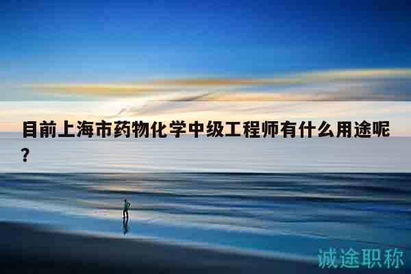目前上海市藥物化學(xué)中級(jí)工程師有什么用途呢？