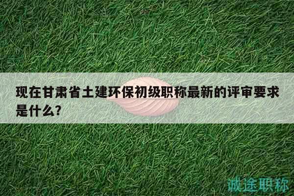 現(xiàn)在甘肅省土建環(huán)保初級(jí)職稱(chēng)最新的評(píng)審要求是什么？