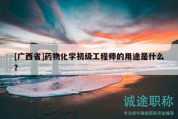 [廣西省]藥物化學初級工程師的用途是什么？