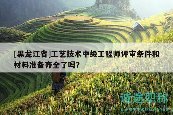 [黑龍江省]工藝技術(shù)中級(jí)工程師評(píng)審條件和材料準(zhǔn)備齊全了嗎？