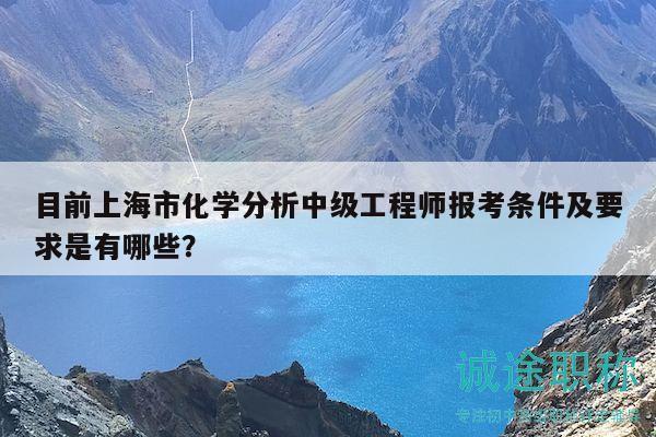 目前上海市化學(xué)分析中級(jí)工程師報(bào)考條件及要求是有哪些？