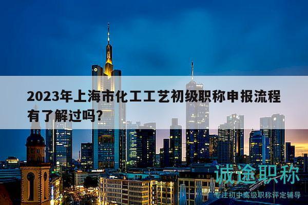 2023年上海市化工工藝初級職稱申報流程有了解過嗎？