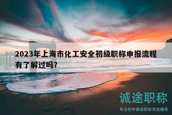 2023年上海市化工安全初級職稱申報流程有了解過嗎？