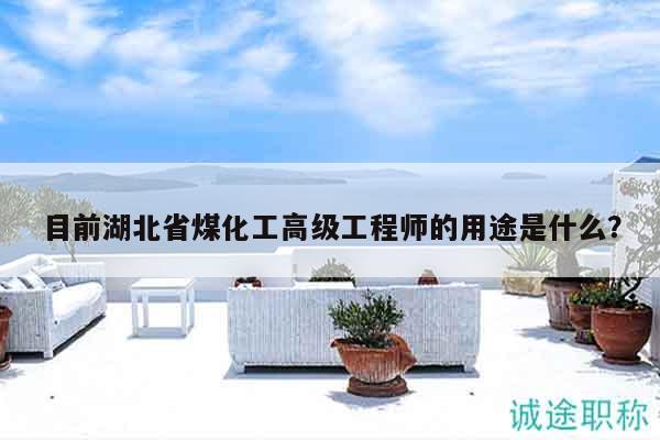 目前湖北省煤化工高級(jí)工程師的用途是什么？